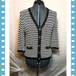 CAbi WOMENS COCO 100% COTTON Button  Cardigan